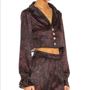 Brooke Bolero Blouse in Mahogany